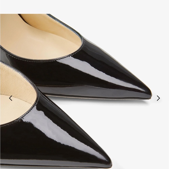 Jimmy Choo Black Patent 100 mm Bing Heels with crystal strap - Picture 8 of 10